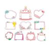 10 Pcs Pink Paper Picture Frame Stickers Baby Growth Record Album Sticker for DIY Journal Scrapbooking Supplies