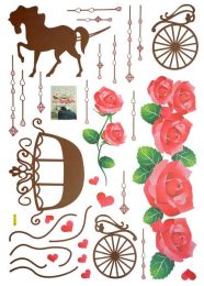 Romantic Carriage - Large Wall Decals Stickers Appliques Home Decor