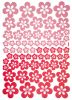 Pink Blossoming Flowers - Large Wall Decals Stickers Appliques Home Decor