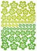 Green Blossoming Flowers - Large Wall Decals Stickers Appliques Home Decor