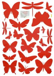 Fluttering Butterflies - Large Wall Decals Stickers Appliques Home Decor