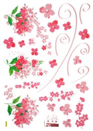 Folk Flowers - Large Wall Decals Stickers Appliques Home Decor