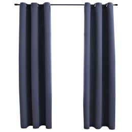 Blackout Curtains with Rings 2 pcs Anthracite 37"x84" Fabric