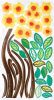 Flower & Leaf - Wall Decals Stickers Appliques Home Decor