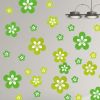 Green Blossoming Flowers - Large Wall Decals Stickers Appliques Home Decor