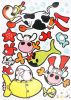 Cows Under The Sea - Large Wall Decals Stickers Appliques Home Decor