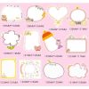 12 Pcs Paper Picture Frame Stickers Baby Girl Growth Record Booklet Decor DIY Journal Album Sticker Scrapbooking Supplies