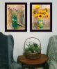 "Country Sunflowers & Chives" 2-Piece Vignette by Anthony Smith; Ready to Hang Framed Print; Black Frame