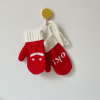 Winter Red Gloves Mittens for Boys Girls