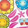 Dancing Sunflowers - Large Wall Decals Stickers Appliques Home Decor