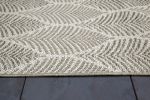 Foliage White; Neutral Indoor / Outdoor Polypropylene Area Rug 8x10