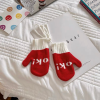 Winter Red Gloves Mittens for Boys Girls