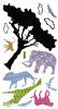 Savanna - Hemu Wall Decals Stickers Appliques Home Decor 12.6 BY 23.6 Inches