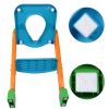 Potty Training Toilet Seat w/ Steps Stool Ladder For Children Baby Foldable Splash Guard Toilet Trainer