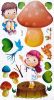 Mushroom Couple - Wall Decals Stickers Appliques Home Decor