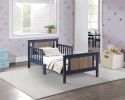 Connelly Reversible Panel Toddler Bed Midnight Blue/Vintage Walnut