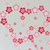 Pink Blossoming Flowers - Large Wall Decals Stickers Appliques Home Decor