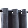 Blackout Curtains with Rings 2 pcs Anthracite 37"x63" Velvet